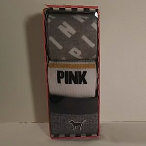 Victoria Secrets PINK Knee High Socks 3-pack